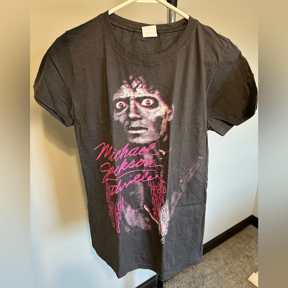 Michael Jackson Thriller T-Shirt Sz:M  Gray